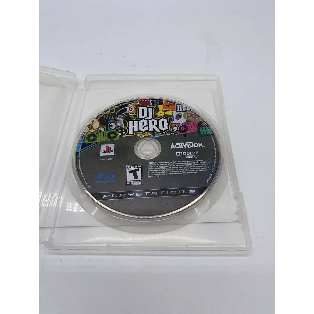 DJ Hero (Sony PlayStation 3, 2009) Missing booklet. Condition is Very Good.
